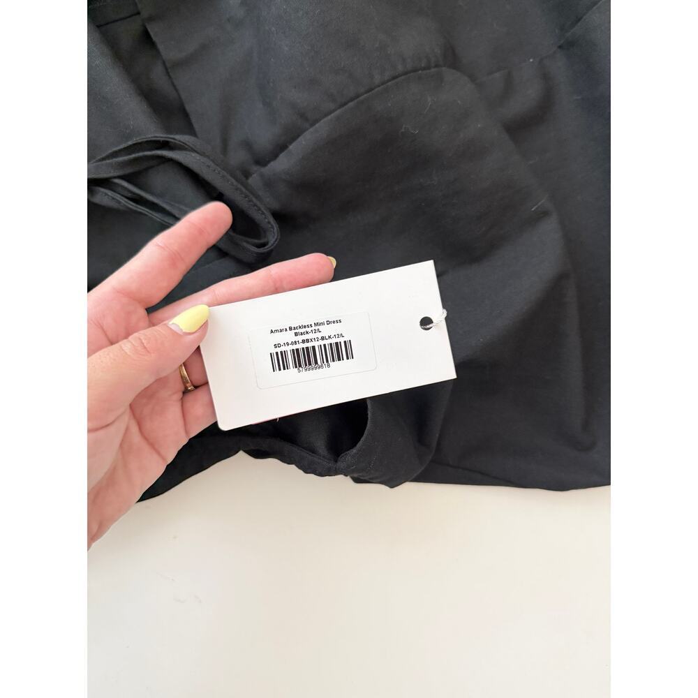 NWT beginning boutique black amara backless mini dress - size 8 - Picture 4 of 6
